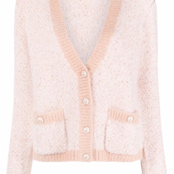 Maje Pink Cardigan Sweater - Picture 2 of 6